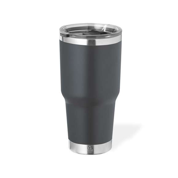 Vaso térmico fabricado en acero inox reciclado de doble pared y 600 ml de capacidad. Con dosificador en tapa y abrefácil, libre de BPA. Es ideal para tener en tu escritorio, mesa o en cualquier superficie donde disfrutar tranquilamente de tu bebida favorita. Con logotipo Acero Inox Reciclado. El acero es uno de los materiales más demandados y que puede encontrarse casi en todas partes, desde productos de uso diario a grandes construcciones. Con innumerables propiedades, entre las que cabe destacar la durabilidad y su alto grado de reutilización, convirtiéndolo en una alternativa muy valorada en soluciones de sostenibilidad. Debidamente tratado, permite obtener nuevos recursos de infinita utilización.