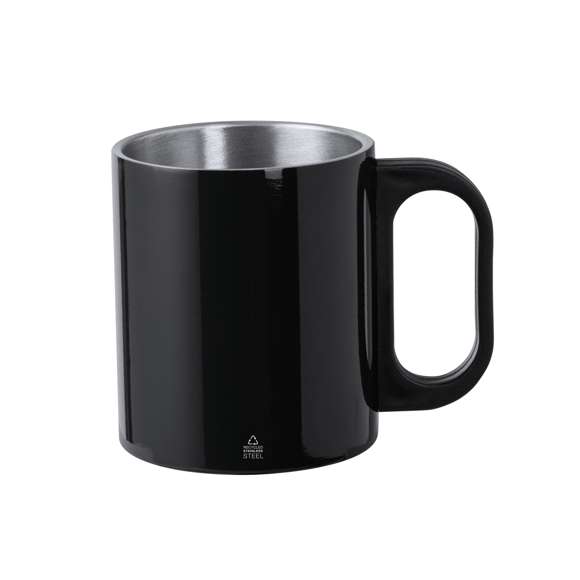 Original taza de Acero Inox Reciclado, con doble pared y 300 ml de capacidad. Cómoda asa en resistente PP, con logotipo Acero Inox Reciclado y disponible en varios colores. Presentada en caja individual de diseño kraft y en bolsa reciclada.El acero es uno de los materiales más demandados y que puede encontrarse casi en todas partes, desde productos de uso diario a grandes construcciones. Con innumerables propiedades, entre las que cabe destacar la durabilidad y su alto grado de reutilización, convirtiéndolo en una alternativa muy valorada en soluciones de sostenibilidad. Debidamente tratado, permite obtener nuevos recursos de infinita utilización.