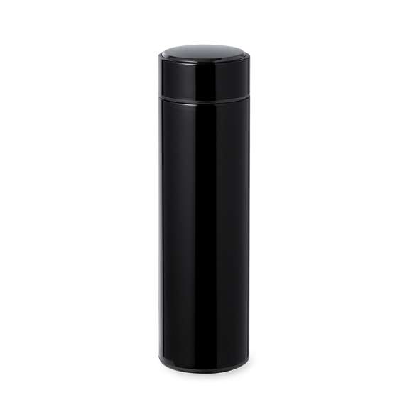Termo en alta calidad de doble pared y 450 ml de capacidad, con medidor de temperatura táctil integrado en tapón. Fabricado en acero inox, que ofrece una resistencia y durabilidad excepcionales. Tapón en acero inox con infusor integrado y libre de BPA. Alimentación a pilas (de botón incluida), con manual de instrucciones en español e inglés. Disponible en variada gama de colores y presentado en atractiva caja de diseño kraft.