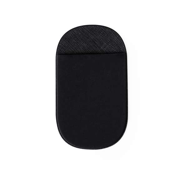 Práctica funda para diferentes accesorios confeccionada en flexible licra de color negro. Con adhesivo 3M, de fijación extra fuerte y libre de residuos al despegarlo del dispositivo.