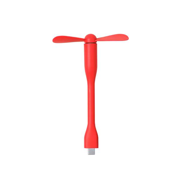 Práctico ventilador flexible, con conexión Tipo C y compatible con multitud de dispositivos. Con suave tacto goma y disponible en varios colores. Presentado en caja individual de diseño kraft.