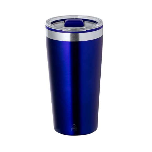 Vaso térmico fabricado en acero inox reciclado, con doble pared y 600 ml de capacidad. Incluye tapa con dosificador y abrefácil. Es ideal para tener en tu escritorio, mesa o en cualquier superficie donde disfrutar tranquilamente de tu bebida favorita. Con logotipo Acero Inox Reciclado. El acero es uno de los materiales más demandados y que puede encontrarse casi en todas partes, desde productos de uso diario a grandes construcciones. Con innumerables propiedades, entre las que cabe destacar la durabilidad y su alto grado de reutilización, convirtiéndolo en una alternativa muy valorada en soluciones de sostenibilidad. Debidamente tratado, permite obtener nuevos recursos de infinita utilización.