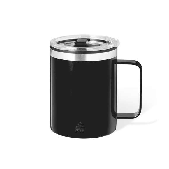 Taza térmica de sobremesa fabricada en acero inox reciclado, con doble pared y aislamiento de 400 ml. Incluye tapa con dosificador y abrefácil. Disponible en variada gama de colores metalizados. Con logotipo Acero Inox Reciclado. Presentada en atractiva caja de diseño kraft.El acero es uno de los materiales más demandados y que puede encontrarse casi en todas partes, desde productos de uso diario a grandes construcciones. Con innumerables propiedades, entre las que cabe destacar la durabilidad y su alto grado de reutilización, convirtiéndolo en una alternativa muy valorada en soluciones de sostenibilidad. Debidamente tratado, permite obtener nuevos recursos de infinita utilización.