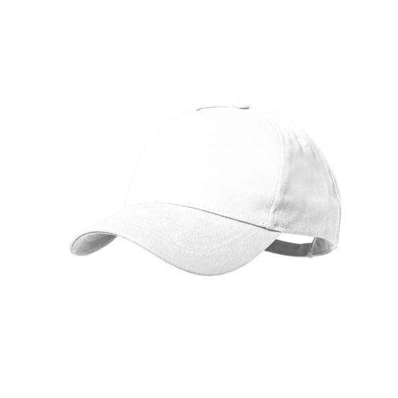 Gorra de 5 paneles en Algodón Orgánico de suave acabado. Con cierre ajustable de hebilla y orificios de ventilación bordados. Disponible en variada gama de colores, con logotipo en etiqueta.