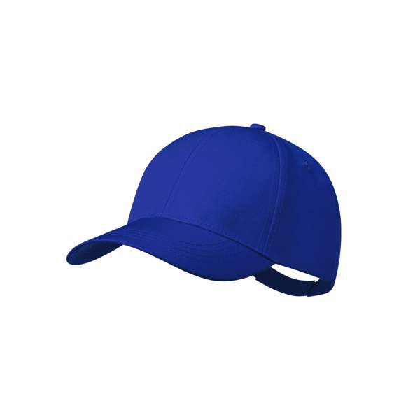 Gorra de 6 paneles en poliéster RPET. Ajustable por el cierre de velcro y disponible en variada gama de colores. Etiqueta distintiva de RPET. El material RPET se elabora a partir de plástico reciclado, para así fomentar la reutilización de residuos plásticos y ayudar a la sostenibilidad del planeta.