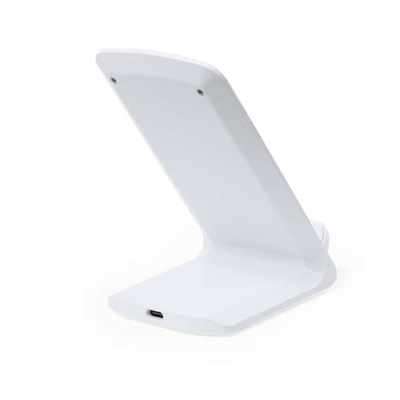 Cargador inalámbrico 15W con función soporte para smartphone fabricado en RABS. Indicador de estado de carga y compatible con dispositivos equipados con tecnología de carga inalámbrica. Amplia superficie de marcaje y presentado en atractiva caja de diseño kraft. Disponible manual de instrucciones en español e inglés.El RABS es un plástico altamente reciclable de gran resistencia y con multitud de aplicaciones que lo convierten en una solución eco-friendly. Con certificación RCS, que garantiza el origen reciclado del mismo.Fabricado conforme a los estándares RoHS y en cumplimiento con los siguientes requisitos de seguridad:Sistema de protección contra sobrecalentamiento.Sistema de protección contra sobrecarga.Sistema de bloqueo para evitar cortocircuitos.