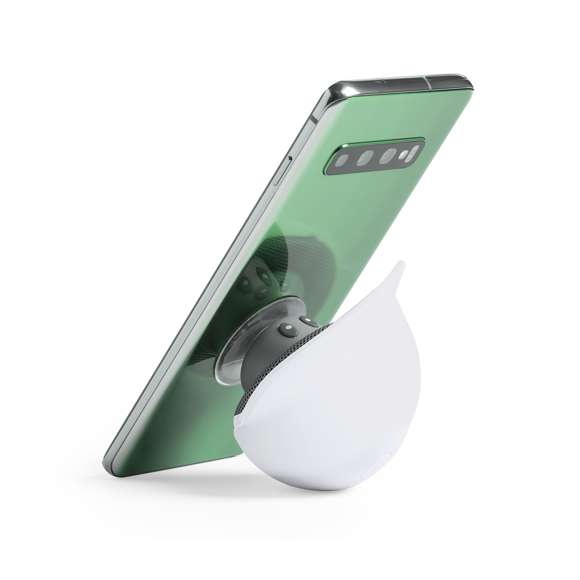 Altavoz de original diseño seta con gorra y función soporte para móvil. Conectividad Bluetooth 5.0, con 3W de potencia y función manos libres. Cuerpo con suave acabado de tacto goma y ventosa de fijación para función soporte. Cable Micro USB incluido y presentado en atractiva caja de diseño kraft. Disponible manual de instrucciones en español e inglés.