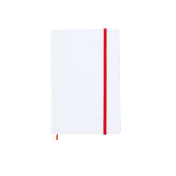 Bloc de notas con tapas rígidas elaboradas con RPET 600D. Con portada y contraportada en blanco, de 100 páginas en lisas, con banda elástica y marcapáginas en variados y vivos colores. Especialmente diseñado para marcaje a todo en sublimación. Con logotipo RPET en contraportada. Presentado en bolsa individual. El material RPET se elabora a partir de plástico reciclado, para así fomentar la reutilización de residuos plásticos y ayudar a la sostenibilidad del planeta.