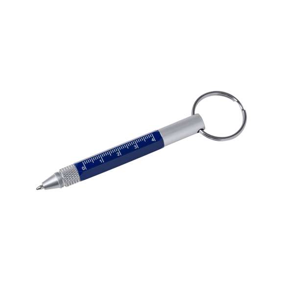 Práctico bolígrafo multifunción fabricado en aluminio. Con 5 funciones diferentes: bolígrafo, regla, puntero, destornillador plano y phillips. Disponible en variada gama de colores y presentado en bolsa individual reciclada.