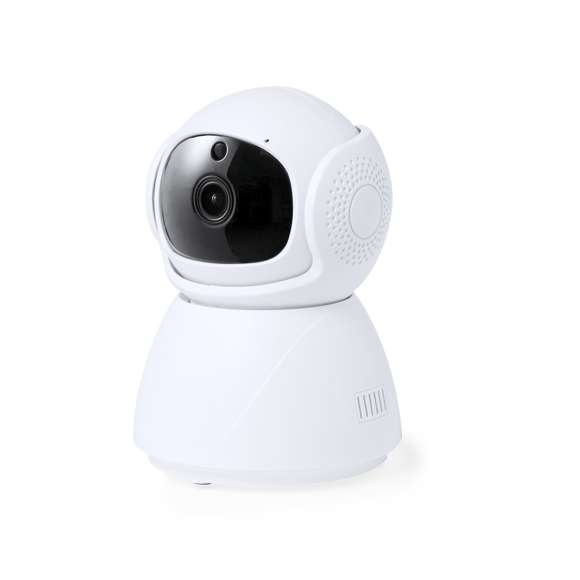Cámara de seguridad inteligente HD 360° con soporte y fijación para pared. Control y visionado remoto, conexión wifi, sistema de notificaciones push, captura de vídeo y audio en tiempo real, cámara de fotos, altavoz, detector de movimiento con visión nocturna y alarma. Sistema de configuración sencillo, con alimentación AC 220V-240V. Presentada en atractiva caja de diseño, con manual de instrucciones en español e inglés.