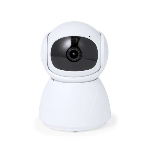 Cámara de seguridad inteligente HD 360° con soporte y fijación para pared. Control y visionado remoto, conexión wifi, sistema de notificaciones push, captura de vídeo y audio en tiempo real, cámara de fotos, altavoz, detector de movimiento con visión nocturna y alarma. Sistema de configuración sencillo, con alimentación AC 220V-240V. Presentada en atractiva caja de diseño, con manual de instrucciones en español e inglés.