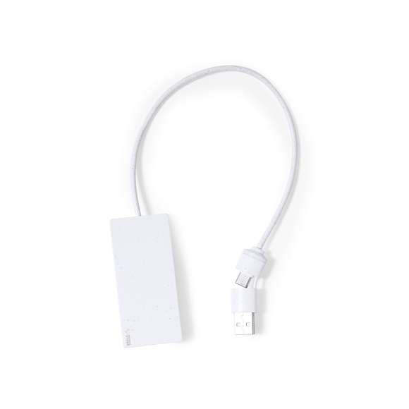 Puerto USB 2.0 fabricado a partir de extractos de piedra natural en combinación con resistente ABS. Incluye puerto Tipo C y 2 puertos USB, con entrada dual USB/Tipo C. Presentado en caja individual de diseño kraft.Fabricado con extractos de piedra natural, ayudando a la reducción del uso de plásticos, además de proporcionar un acabado suave y resistente.