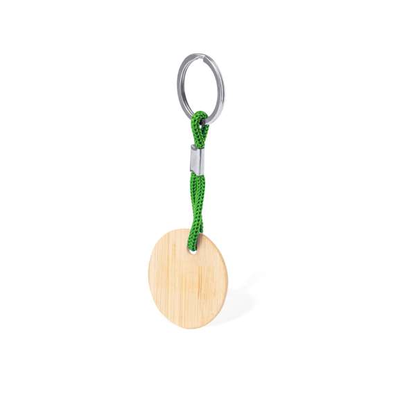 Práctico llavero redondo, fabricado en bambú, con cordón en variados colores. Es ideal para el marcaje en láser. Materiales como el bambú fomentan la utilización de materias primas naturales, reduciendo las emisiones contaminantes. Proviene de una planta de gran resistencia y versatilidad, con crecimiento y regeneración rápidos, siendo una excelente alternativa al uso de madera tradicional.