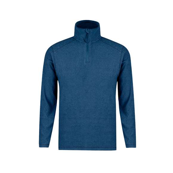 Forro polar unisex, fabricado en cálido y suave polar fleece peinado de 160g/m2, con efecto melange. Cierre de cremallera a juego en el cuello, con solapa para cubrir la cremallera. Disponible en varios colores y en tallas XS, S, M, L, XL, XXL.
