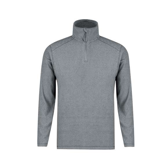 Forro polar unisex, fabricado en cálido y suave polar fleece peinado de 160g/m2, con efecto melange. Cierre de cremallera a juego en el cuello, con solapa para cubrir la cremallera. Disponible en varios colores y en tallas XS, S, M, L, XL, XXL.