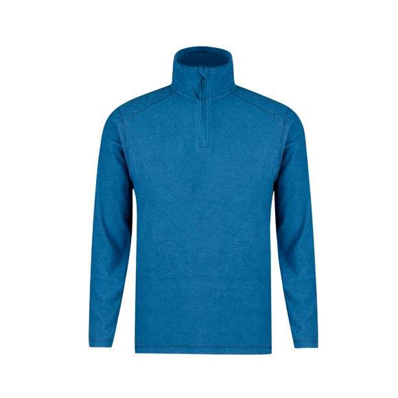Forro polar unisex, fabricado en cálido y suave polar fleece peinado de 160g/m2, con efecto melange. Cierre de cremallera a juego en el cuello, con solapa para cubrir la cremallera. Disponible en varios colores y en tallas XS, S, M, L, XL, XXL.