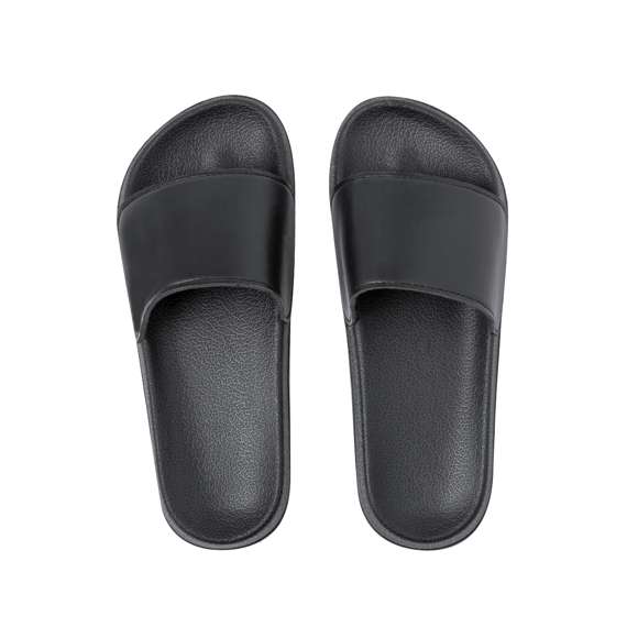Par de chanclas fabricadas en EVA y PU. Suela hecha de resistente EVA para una alta durabilidad y tira de empeine ergonómica fabricada en PVC a juego. Disponibles en una variada gama de colores vibrantes adaptándose a cualquier estilo. Tallas 36-37, 38-39, 40-41, 42-43 y 44-45. Cada par presentado en bolsa reciclada.