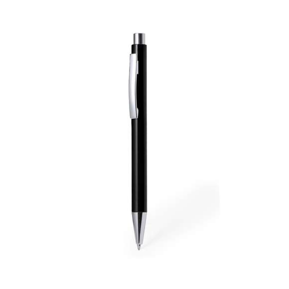 Bolígrafo de mecanismo pulsador en resistente ABS. Fabricado con una elegante combinación de cuerpo en diversos y llamativos colores. Este bolígrafo cuenta con botón superior, clip y punta en acabado cromado. De tinta azul.