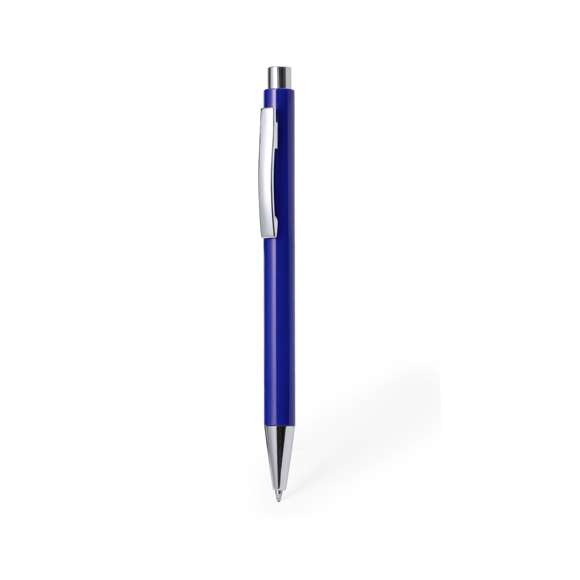 Bolígrafo de mecanismo pulsador en resistente ABS. Fabricado con una elegante combinación de cuerpo en diversos y llamativos colores. Este bolígrafo cuenta con botón superior, clip y punta en acabado cromado. De tinta azul.