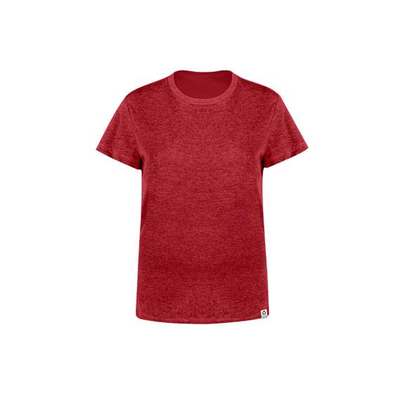 Camiseta para mujer fabricada en material 60% algodón reciclado en combinación con RPET, tejido Single Jersey de 150g/m2. Disponible en variada gama de colores, con logotipo reciclado en etiqueta y en tallas S, M, L, XL, XXL.El material RPET se elabora a partir de plástico reciclado, para así fomentar la reutilización de residuos plásticos y ayudar a la sostenibilidad del planeta.