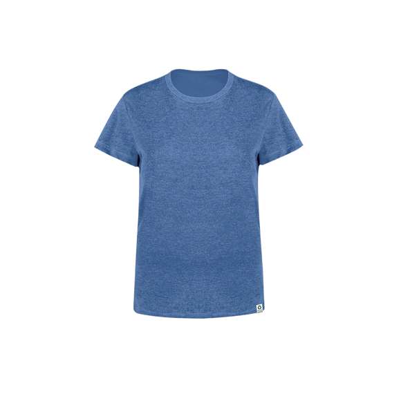 Camiseta para mujer fabricada en material 60% algodón reciclado en combinación con RPET, tejido Single Jersey de 150g/m2. Disponible en variada gama de colores, con logotipo reciclado en etiqueta y en tallas S, M, L, XL, XXL.El material RPET se elabora a partir de plástico reciclado, para así fomentar la reutilización de residuos plásticos y ayudar a la sostenibilidad del planeta.