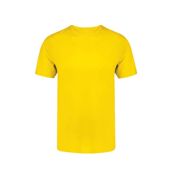 Camiseta de adulto confeccionada en 100% algodón peinado Ring Spun y estilo Single Jersey de 160g/m2. Tacto suave y corte moderno, confeccionada en tejido tubular sin costuras laterales. Cuello redondo estrecho en canalé 2x2. Doble costura en dobladillo y mangas, para una mayor durabilidad y resistencia al uso intensivo. Disponible en gama de colores de moda y en tallas S, M, L, XL, XXL y 3XL.