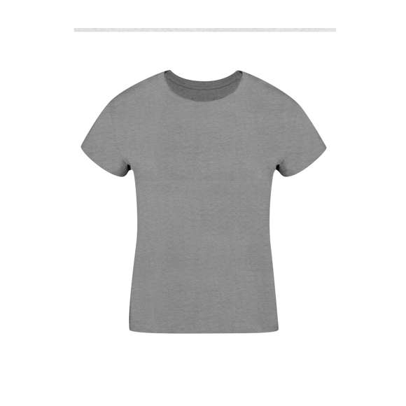 Camiseta de mujer. Confeccionada en 100% algodón peinado Ring Spun y estilo Single Jersey de 160g/m2. Tacto suave y corte moderno, con cosido lateral. Cuello redondo estrecho en canalé 2x2. Doble costura en dobladillo y mangas, para una mayor durabilidad y resistencia al uso intensivo. Disponible en amplia gama de colores de moda y en tallas S, M, L, XL y XXL.