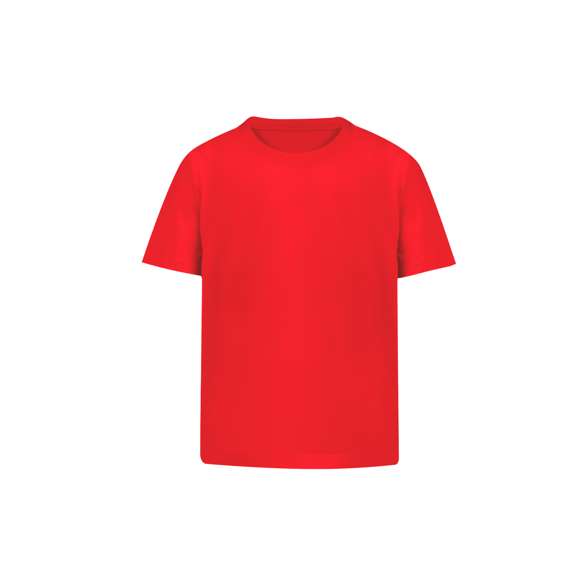 Camiseta de niño confeccionada en 100% algodón peinado Ring Spun y estilo Single Jersey de 160g/m2. Tacto suave y corte moderno, confeccionada en tejido tubular sin costuras laterales. Cuello redondo estrecho en canalé 2x2. Doble costura en dobladillo y mangas para una mayor durabilidad y resistencia al uso intensivo. Disponible en gama de colores de moda y en tallas 4-5, 6-8, 10-12.