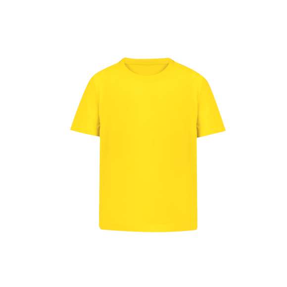 Camiseta de niño confeccionada en 100% algodón peinado Ring Spun y estilo Single Jersey de 160g/m2. Tacto suave y corte moderno, confeccionada en tejido tubular sin costuras laterales. Cuello redondo estrecho en canalé 2x2. Doble costura en dobladillo y mangas para una mayor durabilidad y resistencia al uso intensivo. Disponible en gama de colores de moda y en tallas 4-5, 6-8, 10-12.