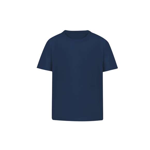 Camiseta de niño confeccionada en 100% algodón peinado Ring Spun y estilo Single Jersey de 160g/m2. Tacto suave y corte moderno, confeccionada en tejido tubular sin costuras laterales. Cuello redondo estrecho en canalé 2x2. Doble costura en dobladillo y mangas para una mayor durabilidad y resistencia al uso intensivo. Disponible en gama de colores de moda y en tallas 4-5, 6-8, 10-12.