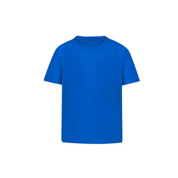 Camiseta de niño confeccionada en 100% algodón peinado Ring Spun y estilo Single Jersey de 160g/m2. Tacto suave y corte moderno, confeccionada en tejido tubular sin costuras laterales. Cuello redondo estrecho en canalé 2x2. Doble costura en dobladillo y mangas para una mayor durabilidad y resistencia al uso intensivo. Disponible en gama de colores de moda y en tallas 4-5, 6-8, 10-12.
