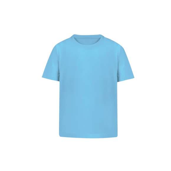 Camiseta de niño confeccionada en 100% algodón peinado Ring Spun y estilo Single Jersey de 160g/m2. Tacto suave y corte moderno, confeccionada en tejido tubular sin costuras laterales. Cuello redondo estrecho en canalé 2x2. Doble costura en dobladillo y mangas para una mayor durabilidad y resistencia al uso intensivo. Disponible en gama de colores de moda y en tallas 4-5, 6-8, 10-12.