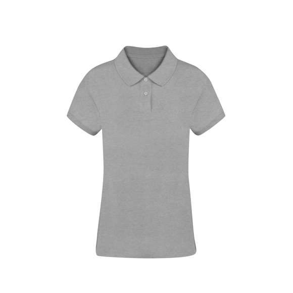 Polo de mujer de manga corta. Confeccionado en piqué 100% algodón peinado Ring Spun de 220g/m2. Tacto suave y corte moderno, con aperturas laterales en los bajos y disponible en variada gama de colores. Tapeta de dos botones, con doble costura en dobladillo y mangas, para una mayor durabilidad y resistencia al uso intensivo. Disponible en tallas S, M, L, XL y XXL.