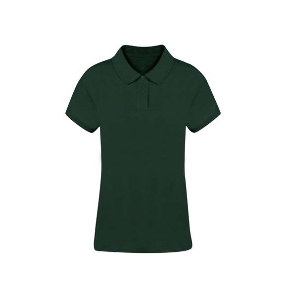 Polo de mujer de manga corta. Confeccionado en piqué 100% algodón peinado Ring Spun de 220g/m2. Tacto suave y corte moderno, con aperturas laterales en los bajos y disponible en variada gama de colores. Tapeta de dos botones, con doble costura en dobladillo y mangas, para una mayor durabilidad y resistencia al uso intensivo. Disponible en tallas S, M, L, XL y XXL.