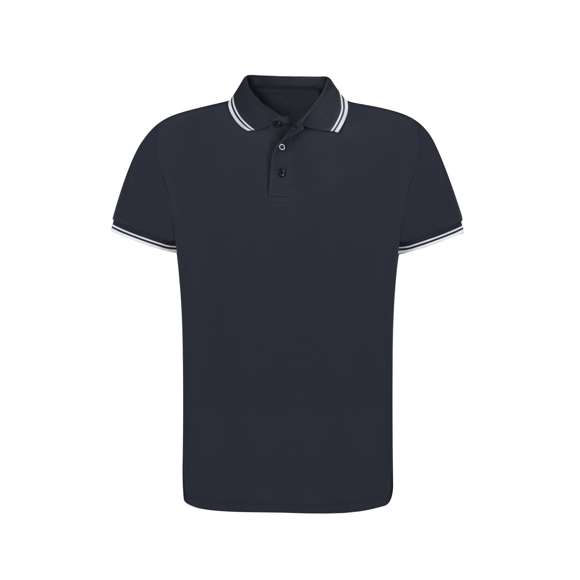Polo de piqué transpirable en suave material 100% poliéster de 180g/m2. Con tres botones de cierre a juego y aperturas laterales en los bajos. Disponible en variada gama de colores, con detalles en contraste en cuello y mangas. Disponible en tallas XS, S, M, L, XL, XXL.