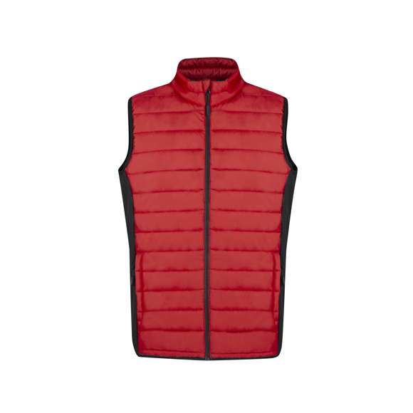 Chaleco resistente al viento y al agua, en cálida combinación de materiales soft shell y poliéster, con interior acolchado. De elegante construcción y en variada gama de colores, con detalles y laterales en negro. Cierre de cremallera y bolsillos laterales de cremallera, con tiradores para fácil apertura. Disponible en tallas S, M, L, XL, XXL.