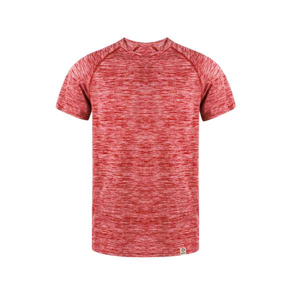 Camiseta técnica para adulto en material RPET transpirable de 135g/m2 y teñido Space Dye. Con manga ranglán, cuello redondo y etiqueta con logotipo RPET. Disponible en variada gama de colores Space Dye y en tallas XS, S, M, L, XL, XXL.El material RPET se elabora a partir de plástico reciclado, para así fomentar la reutilización de residuos plásticos y ayudar a la sostenibilidad del planeta.