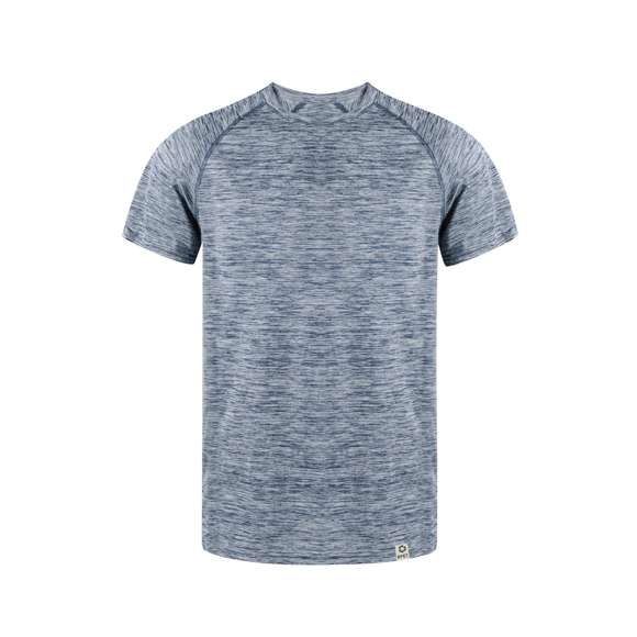 Camiseta técnica para adulto en material RPET transpirable de 135g/m2 y teñido Space Dye. Con manga ranglán, cuello redondo y etiqueta con logotipo RPET. Disponible en variada gama de colores Space Dye y en tallas XS, S, M, L, XL, XXL.El material RPET se elabora a partir de plástico reciclado, para así fomentar la reutilización de residuos plásticos y ayudar a la sostenibilidad del planeta.
