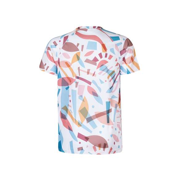 Camiseta técnica para adulto con innovador y original estampado. Confeccionada en poliéster de 135g/m2, transpirable y de suave tacto. Manga ranglán, cuello redondo y disponible en tallas XS, S, M, L, XL, XXL.