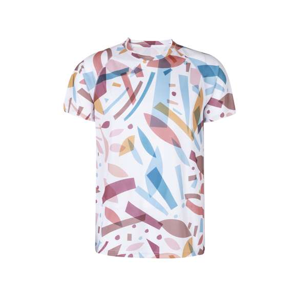 Camiseta técnica para adulto con innovador y original estampado. Confeccionada en poliéster de 135g/m2, transpirable y de suave tacto. Manga ranglán, cuello redondo y disponible en tallas XS, S, M, L, XL, XXL.