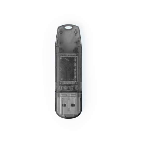 Memoria USB de 16GB de capacidad, fabricada en resistente ABS de acabado translúcido. Disponible en diferentes y atractivos colores, y presentada en caja individual de cartón kraft.