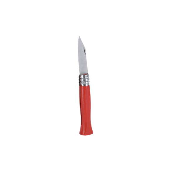Navaja fabricada en resistente acero inox, con mango ergonómico fabricado en madera natural lacada y con anilla metálica de bloqueo. La aleación de la hoja garantiza resistencia a la corrosión y abrasión, siendo ideal para el uso frecuente con materiales duros. La hoja es de Tipo Clip, que se caracteriza por su forma puntiaguda y destaca por su versatilidad a la hora de usarla. Disponible en variada gama de colores y presentada individualmente en caja blanca.