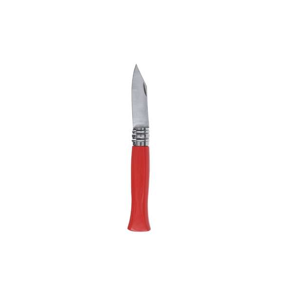 Navaja fabricada en resistente acero inox, con mango ergonómico fabricado en madera natural lacada y con anilla metálica de bloqueo. La aleación de la hoja garantiza resistencia a la corrosión y abrasión, siendo ideal para el uso frecuente con materiales duros. La hoja es de Tipo Clip, que se caracteriza por su forma puntiaguda y destaca por su versatilidad a la hora de usarla. Disponible en variada gama de colores y presentada individualmente en caja blanca.