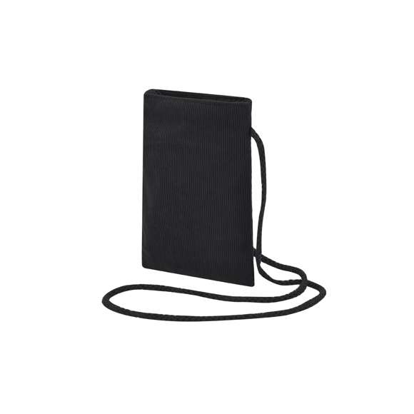 Portatodo fabricado en resistente poliéster de 260g/m2. De acabado cosido con tacto de pana en variados y alegres colores con bolsillo de gran capacidad. Asas largas de 100cm de cordón. Disponible en variada gama de colores.