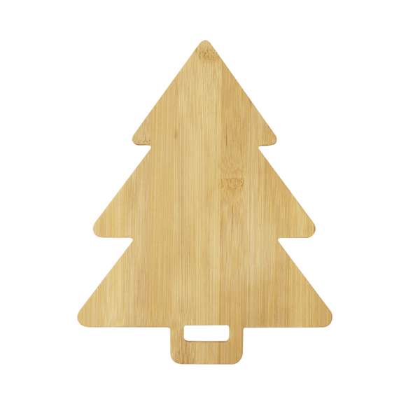 Tabla de cocina con original diseño en forma de árbol de navidad, fabricada en suave bambú y con asa troquelada para un firme manejo, muy fácil de limpiar y guardar. Materiales como el bambú fomentan la utilización de materias primas naturales reduciendo las emisiones contaminantes. Además, el bambú proviene de una planta de gran resistencia y versatilidad, con crecimiento y regeneración rápida, siendo una excelente alternativa al uso de madera tradicional.