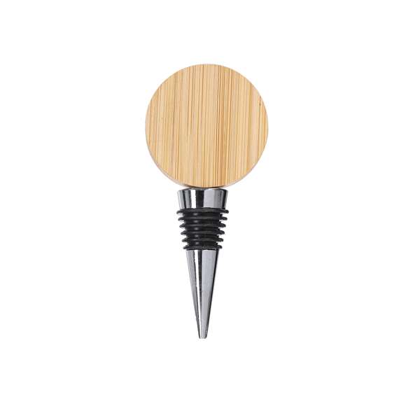 Práctico tapón para botellas con abridor integrado. Fabricado en bambú y acero inox. Incluye aros de silicona en el tapón para un ajuste perfecto al cuello de la botella.Materiales como el bambú fomentan la utilización de materias primas naturales reduciendo las emisiones contaminantes. Además, el bambú proviene de una planta de gran resistencia y versatilidad, con crecimiento y regeneración rápida, siendo una excelente alternativa al uso de madera tradicional.