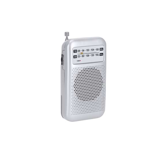 Radio de diseño vintage. Con altavoz de 3W de potencia. Opciones AM/FM con sintonización manual. Incluye botón de control de volumen y antena extensible. Dispone de salida jack de 3,5 mm. Alimentación a pilas (2xAA no incluidas).