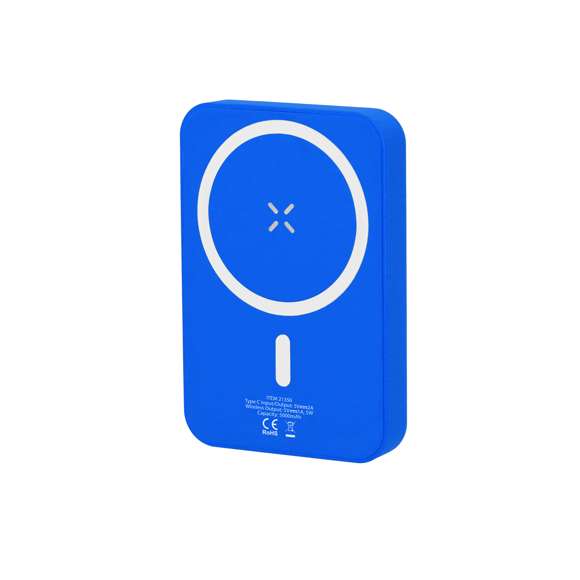 Batería auxiliar externa de 5.000 mAh con carga inalámbrica de 5W con fijación magnética Magsafe, permitiendo usar el dispositivo mientras se está cargando. Fabricada en ABS y acabado gomoso. Compatible con dispositivos equipados con tecnología de carga inalámbrica Qi.Las capacidades mostradas en todas nuestras baterías auxiliares externas son reales, incorporando todas ellas baterías de grado A y no recicladas, con una vida útil de al menos 500 ciclos de carga y según normativa CE. Además, están fabricadas conforme a los estándares RoHS y en cumplimiento con los siguientes requisitos de seguridad:Sistema de protección contra sobrecarga del power bank. Sistema de protección contra descarga completa que proporciona una mayor durabilidad del power bank. Sistema de bloqueo para evitar cortocircuitos. Sistema de transferencia de carga constante, acorde con la capacidad del dispositivo de destino.