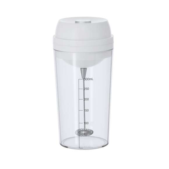 Vaso mezclador de 300 ml de capacidad. Con mezclador eléctrico en tapadera. Con dos velocidades y tapa ajustable. Incluye escala de medidas impresa en el lateral para disfrutar de la bebida perfecta. Fabricado conforme a los estándares RoHS y en cumplimiento con los siguientes requisitos de seguridad:Sistema de protección contra sobrecalentamiento. Sistema de protección contra sobrecarga. Sistema de bloqueo para evitar cortocircuitos.