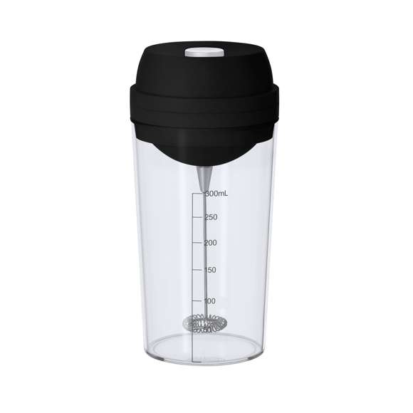 Vaso mezclador de 300 ml de capacidad. Con mezclador eléctrico en tapadera. Con dos velocidades y tapa ajustable. Incluye escala de medidas impresa en el lateral para disfrutar de la bebida perfecta. Fabricado conforme a los estándares RoHS y en cumplimiento con los siguientes requisitos de seguridad:Sistema de protección contra sobrecalentamiento. Sistema de protección contra sobrecarga. Sistema de bloqueo para evitar cortocircuitos.